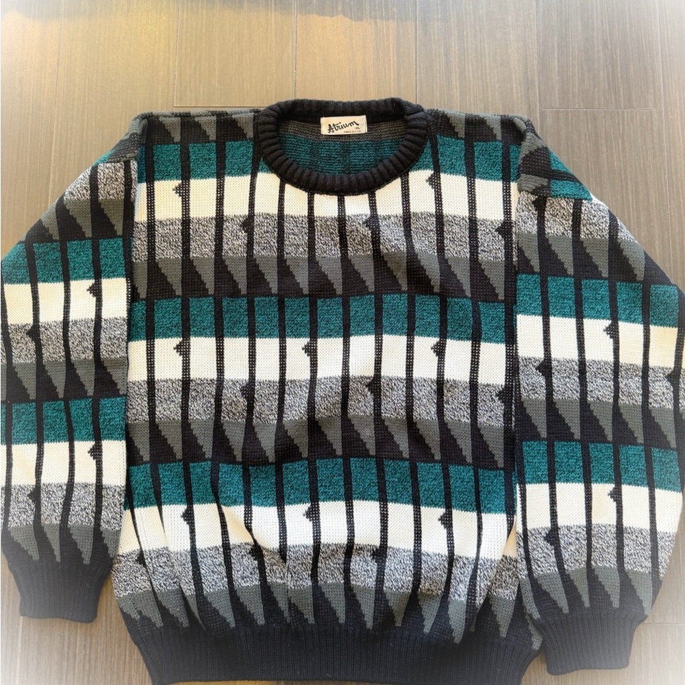 Vintage Atrium Geometric Crewneck Sweater